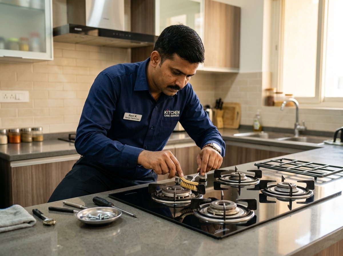 Kitchen hob inspection and installation in Tirupati